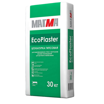 МАГМА Штукатурка гипсовая «EcoPlaster» 30кг