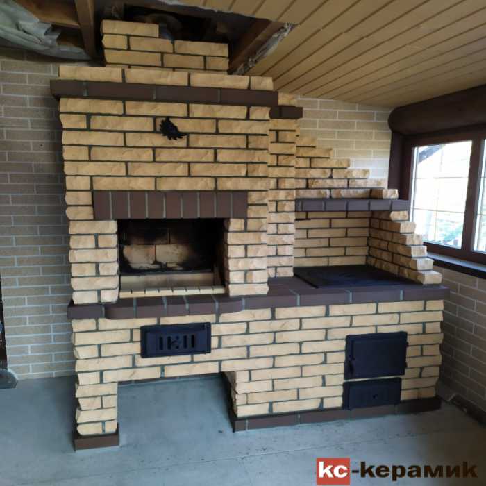 КС-Керамик Кирпич облицовочный горный камень 1НФ Лотос Полнотелый (фото 3)